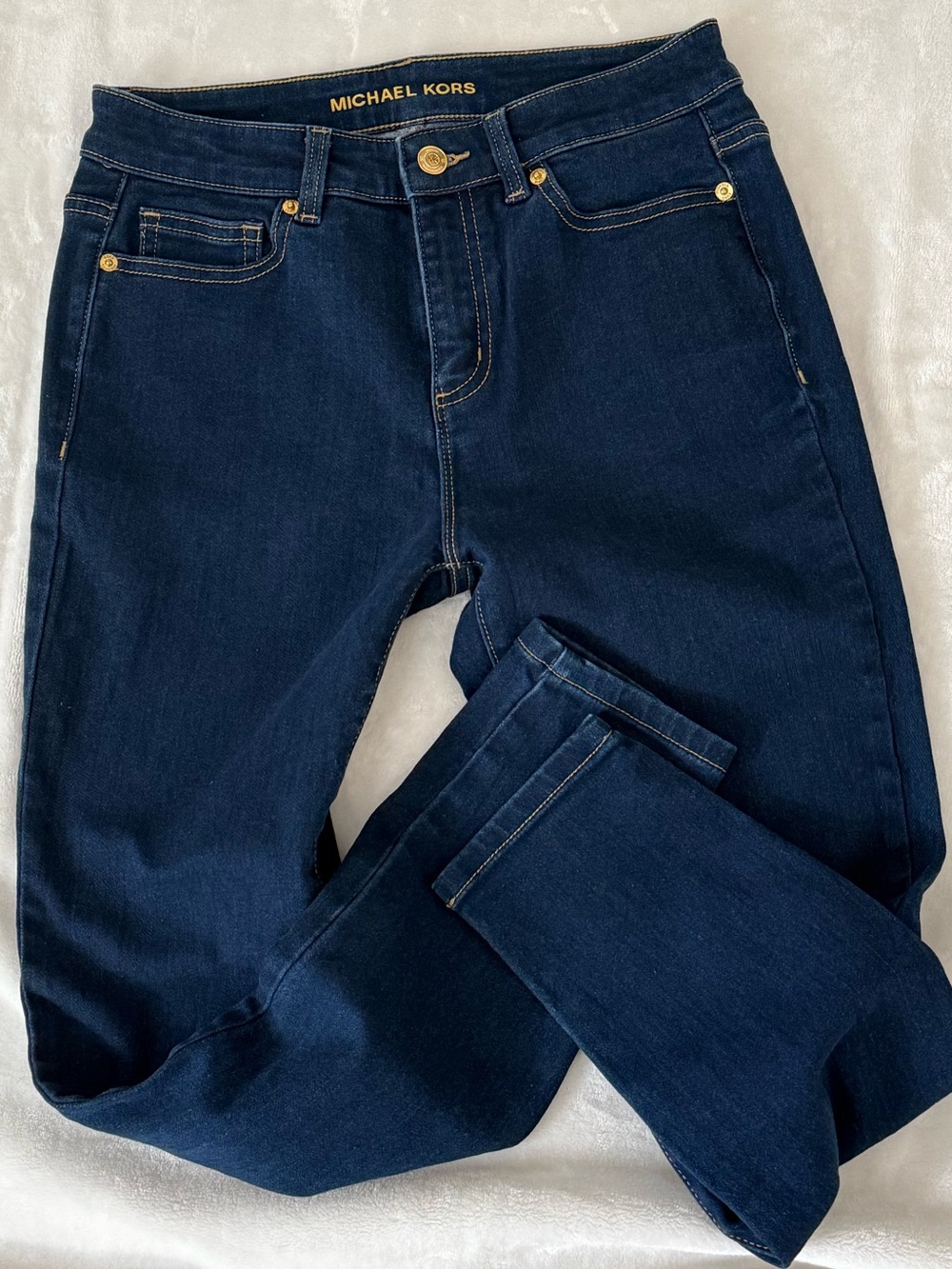 Michael Kors, Skinny Jeans In Dark Blue Denim.